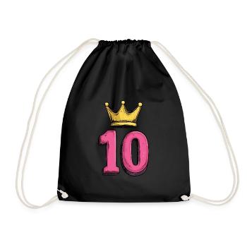 Couronne de maillot à 10 chiffres - Sac de sport léger - noir - Devant