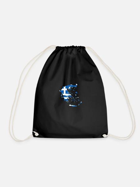 Hellas - Drawstring Bag - black