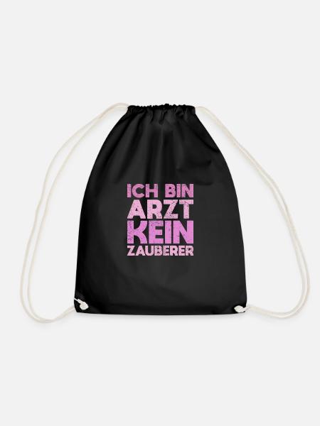 Ich Bin Arzt, Kein Zauberer - Turnbeutel - Schwarz