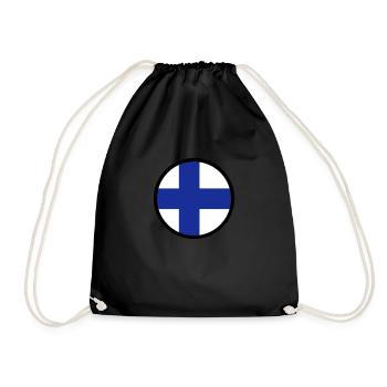 Under The Sign Of Finland - Drawstring Bag - black - Front