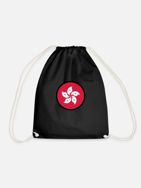 Under The Sign Of Hong Kong - Drawstring Bag - black