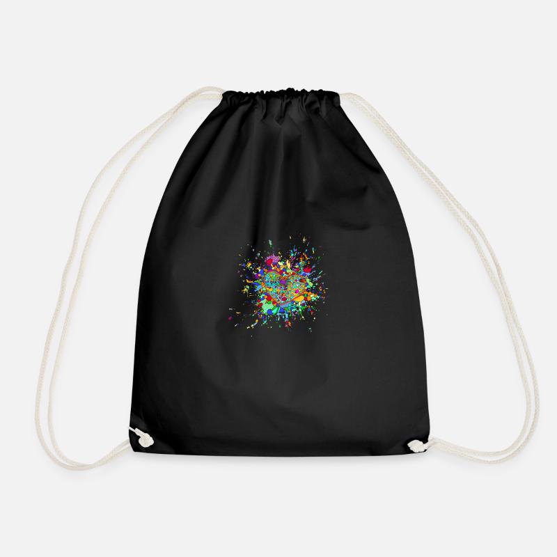 Heart strongly in love - Drawstring Bag - black
