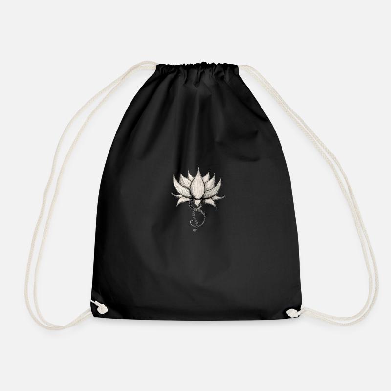Lotus Original - Drawstring Bag - black