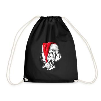Santa Magyar Vizsla Christmas Dogs Wilsigns - Drawstring Bag - black - Front