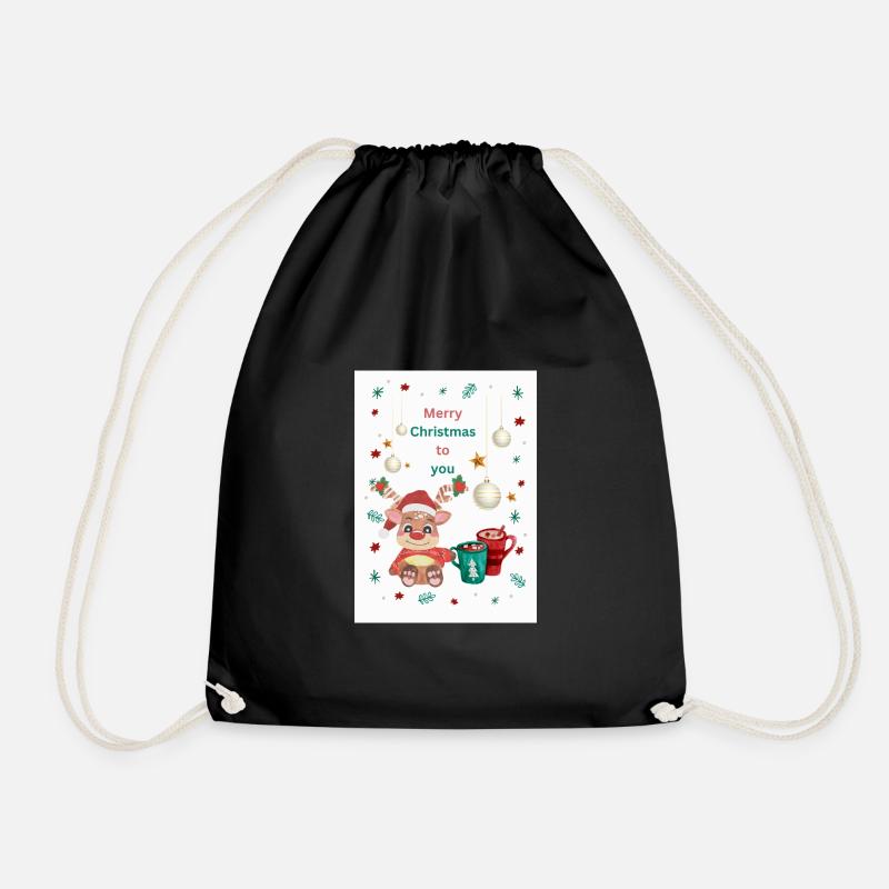 Happy Rainbow Designs-Weihnachtsedition - Turnbeutel - Schwarz