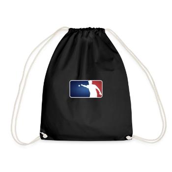 Petanque Boule Boccia Petanca Major League Style - Drawstring Bag - black - Front