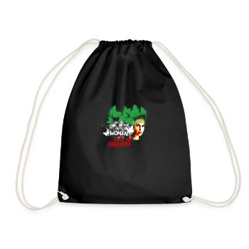 Women Life Freedom,Freedom,Iran,Butterflies - Drawstring Bag - black - Front