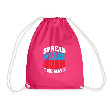 shirt new 06 - Drawstring Bag - fuchsia - Front