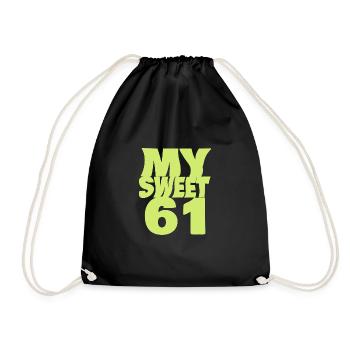 Sweet 61 - Drawstring Bag - black - Front