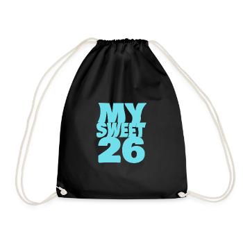 Sweet 26 - Drawstring Bag - black - Front