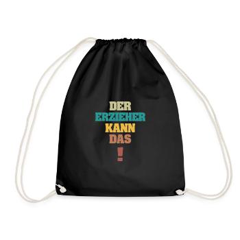 Gift for Educator - Drawstring Bag - black - Front