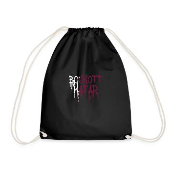 Boycott Qatar,Qatar,Flag, World Cup,Graffiti - Drawstring Bag - black - Front