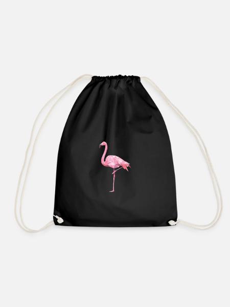 Flamingo-shirt - Turnbeutel - Schwarz