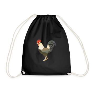 Rooster - Drawstring Bag - black - Front