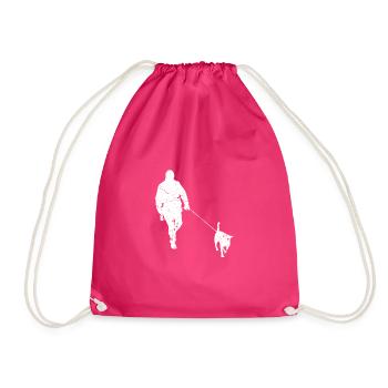 Promenade avec chien promenade en laisse - Sac de sport léger - fuchsia - Devant