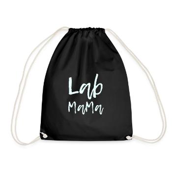 Dog Lovers Lab Mama Labrador Retriever Besit - Drawstring Bag - black - Front