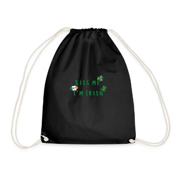 Kiss Me I'm Irish - Drawstring Bag - black - Front