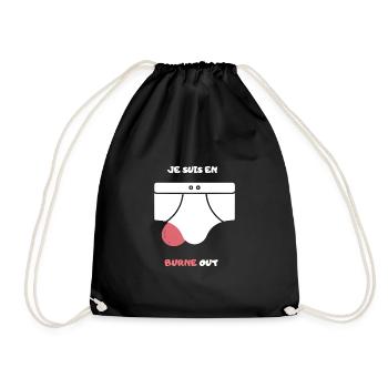 Burne out. Cadeau Humour Anniversaire EVG Retraite - Sac de sport léger - noir - Devant