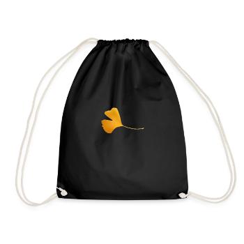 ginkgo - Drawstring Bag - black - Front