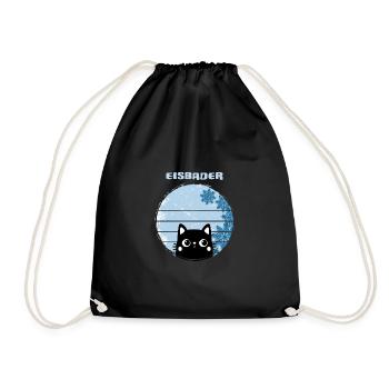 Baigneurs de glace rustique Chat de bain d’hiver dans un bain de glace - Sac de sport léger - noir - Devant