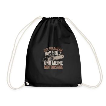 Je n’ai besoin que de bois et de ma tronçonneuse - Sac de sport léger - noir - Devant