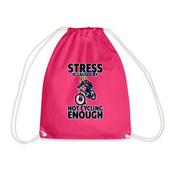 Le stress est causé par le fait de ne pas faire assez de vélo 4 - Sac de sport léger - fuchsia - Devant