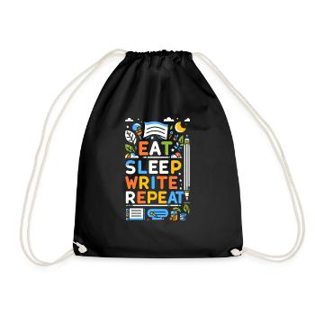 Manger Dormir Écrire Répéter 5 - Sac de sport léger - noir - Devant