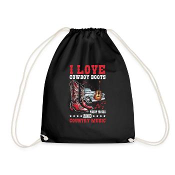 J’aime les bottes de cow-boy, les camionnettes, la musique country - Sac de sport léger - noir - Devant