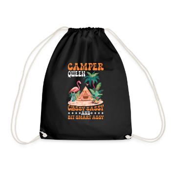 Camper Queen Classy Sassy And Bit Smart Assy 2 - Drawstring Bag - black - Front