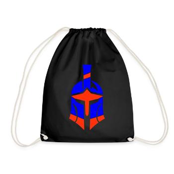 Spartan Helmet Logo Gladiator - Drawstring Bag - black - Front