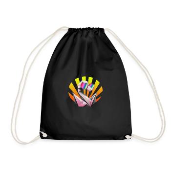 Summer Flamingo - Drawstring Bag - black - Front