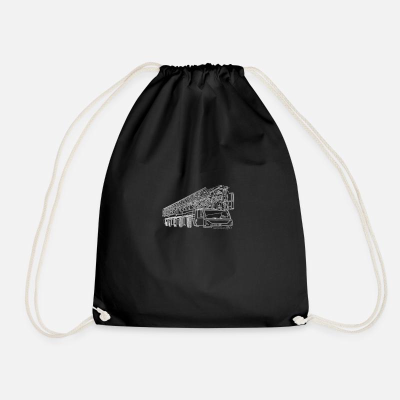 Mobile folding crane MK140 tower crane - Drawstring Bag - black