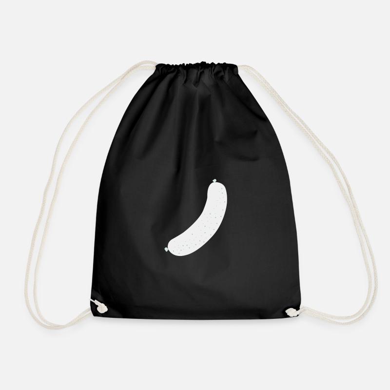 Brat Wurst sausage - Drawstring Bag - black