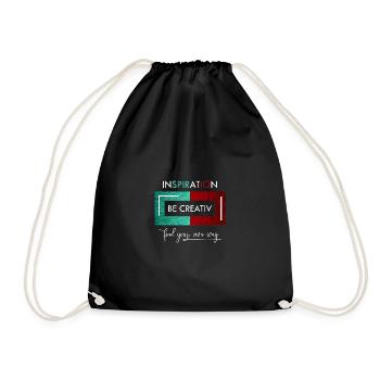 Inspiration Be creative - Drawstring Bag - black - Front