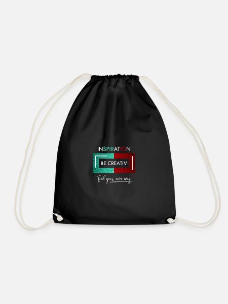 Inspiration Be creative - Turnbeutel - Schwarz