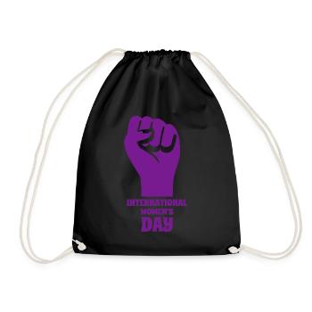 Journée internationale de la femme - Cadeau - Sac de sport léger - noir - Devant