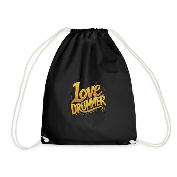 J’adore le batteur, j’adore la batterie. - Sac de sport léger - noir - Devant