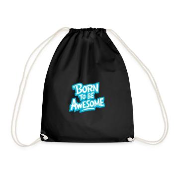Né pour être génial - Sac de sport léger - noir - Devant