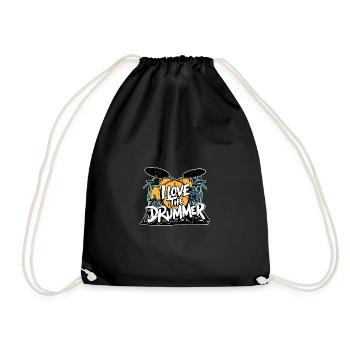 J’adore le batteur - j’adore la batterie - Sac de sport léger - noir - Devant
