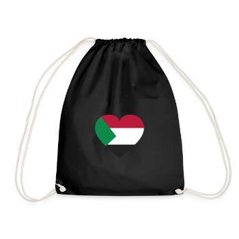 Drapeau du cœur de la Palestine - Sac de sport léger - noir - Devant