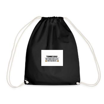 Tunnelling Lichtmacher - Drawstring Bag - black - Front
