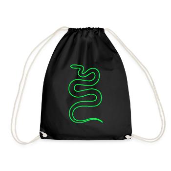 Snake - Drawstring Bag - black - Front