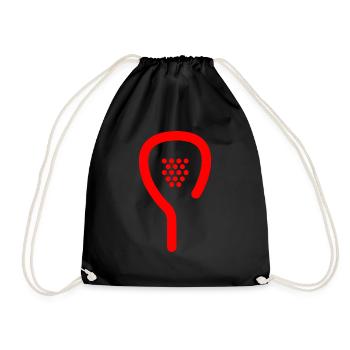 raquette rouge - Sac de sport léger - noir - Devant