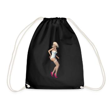 New Burlesque, Sexy Frau - Turnbeutel - Schwarz - Vorne