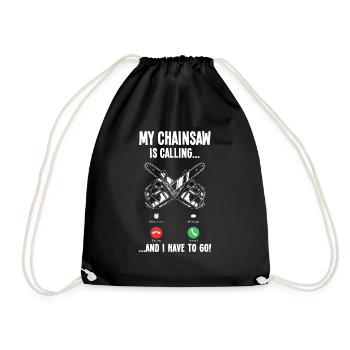 Bois Faire tronçonneuse & bûcheron cadeau - Sac de sport léger - noir - Devant