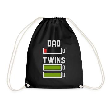 Dad of Twins Shirt Dad of Twins - Sac de sport léger - noir - Devant