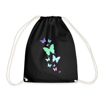 Butterfly Butterfly Animal Colorful Color - Drawstring Bag - black - Front