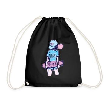 Heart breaker skater girl - Turnbeutel - Schwarz - Vorne