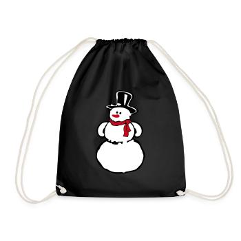 Bonhomme de neige - Sac de sport léger - noir - Devant