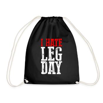 Je déteste la jambe Jour 6 - Sac de sport léger - noir - Devant